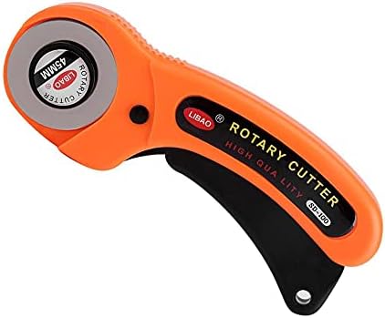 Rotary Cutter,45mm Rolling Cutter Roller Fabric Cutter Blades Round Manual Wheel Cutter for Crafting Sewing Quilting Clothing Dressmaking