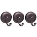 InterDesign York Self Adhesive Hook, Large, Bronze, Set of 3