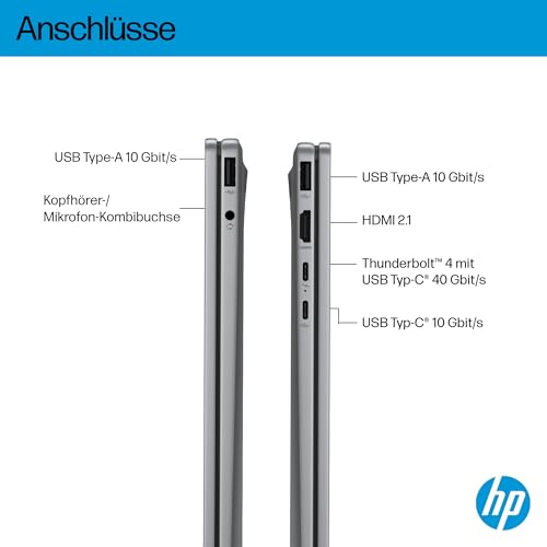 HP OmniBook X Flip Intel Core Ultra 7 256V 2in1 Next Gen AI Laptop | dedizierte NPU für KI | 47 NPU Tops | Copilot+ PC | 14\ 3K 2880x1800 OLED Touchscreen | 32 GB | 1TB SSD | Win11 | QWERTZ | Silber