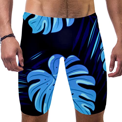 Maillot de bain pour homme idéal plage et piscine short imprimé bleu tropical