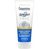 Coppertone Sport Face Sunscreen Lotion SPF 60+, Water Resistant Sunscreen with Broad Spectrum SPF 60+, Lightweight and Breathable, 2.5 Fl Oz Tube