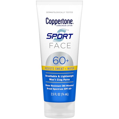 Image of Coppertone Sport Face Sunscreen Lotion SPF 60+, Water Resistant, 2.5 Fl Oz