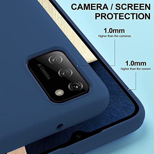 Image of DIZORO Liquid Silicone Case, Gel Rubber Full Body Protection Cover Case, Drop Protection Case, Compatible for Samsung Galaxy A02S / M02S / F02S Case, (Blue)