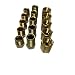 ASD Brake Line Fittings Assortment For 1/4" Tube (7/16" - 24 Thread, Inverted Flare) (Pack of 15-5 Short Nuts, 5 Long Nuts, 5 Unions)