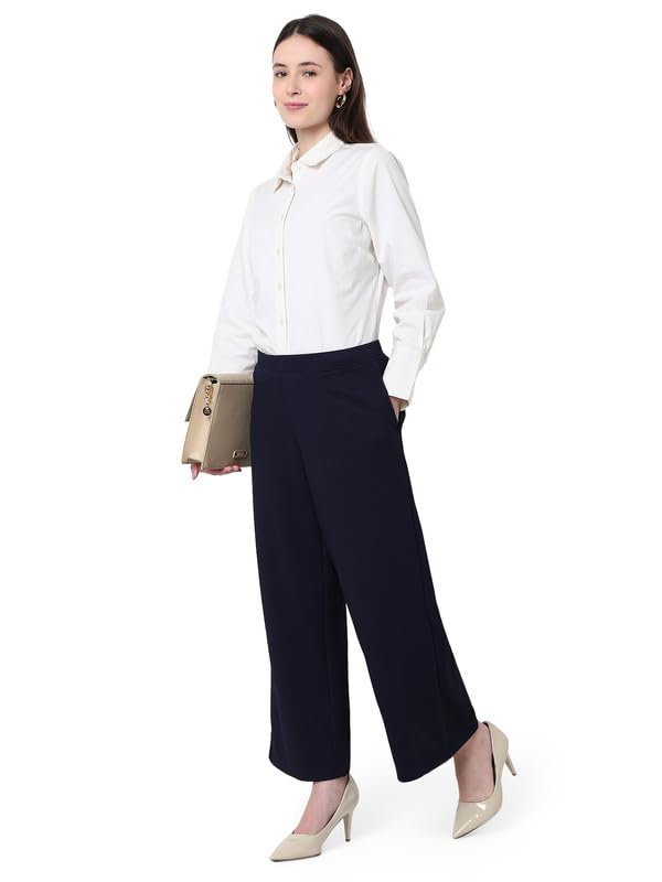 Image of Smarty Pants Women's Cotton Rib Pleated Trouser.