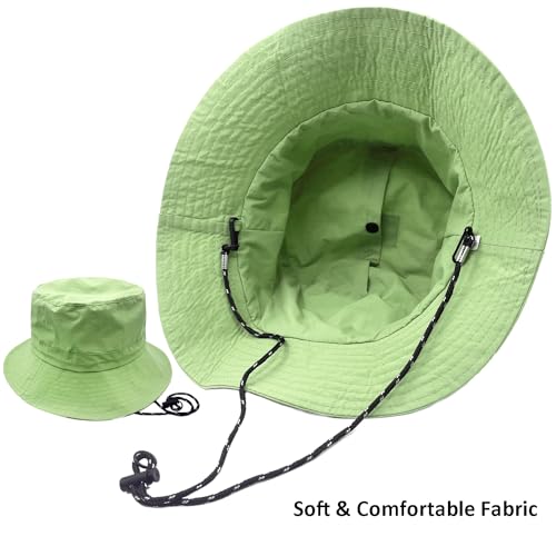 Image of woogwin Waterproof Bucket Rain Hat with Chin Strap Quick Dry Packable Boonie Sun Hat Safari Hat UV Protection