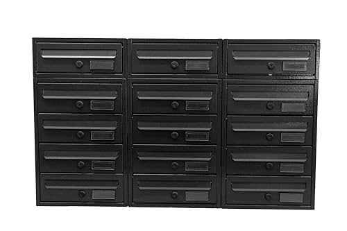 BOXOB Buzón de condominio Exterior Imperium 983 - Negro (Negro, Comparti 15)