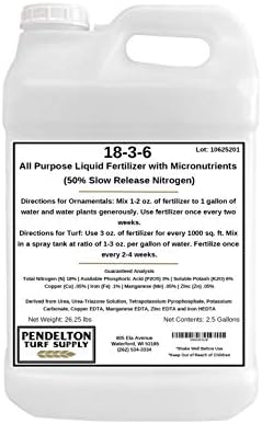 Pendelton Turf Supply 18-3-6 Liquid Fertilizer (50% SRN & Micronutrients) (2.5 Gallons)