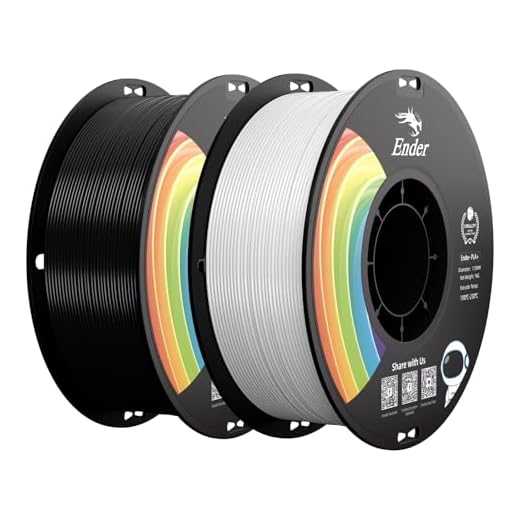 Creality PLA+ Filament 1.75mm 2KG, 3D Printer Filament Strong Toughness No-Tangling Vacuum Packaging 3D Printing Filament Fit Most 3D Printers,Accuracy +/- 0.02mm, Black & White
