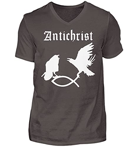 T-shirt en V pour homme Antichrist idéal pour vos concerts de metal et festivals
