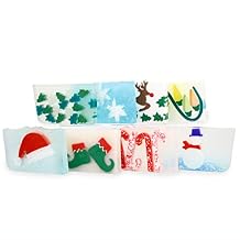 Primal Elements Assorted Variety Soap Bar Holiday Bundle, Glycerin Soap, Moisturizing for Hands, Face, and Body, Gift for Him/Her, Fun Stocking Stuffer, Christmas Favorites - Pack of 8