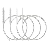 4 Stück 100cm Schlauchbürste, Extra Lange Reinigungsbürste Lang Dünn, Flaschenbürste Lang Dünn, Flexible Reinigungsbürsten, Rohrreinigungsbürsten, Rohrbürste für Schlauch Flaschen Strohhalm Bürste