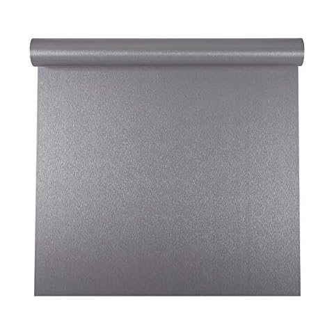 Taogift Self Adhesive Grey Brushed Metal Stainless Steel Vinyl Film Wallpaper for Dishwasher Fridge Refrigerator Stove Appliances Furniture Sticker Wall Paper Removable Waterproof 40CMX3M Cover