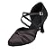 MINITOO Women's Latin Salsa Ankle Strap Satin Dance Shoes Evening Shoes L189, champagne