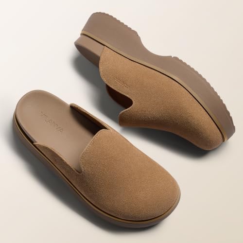 Vilanva Women's Suede Platform Clogs - image 3