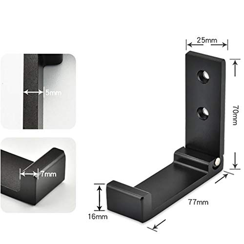 Shineweb Aluminum Alloy Wall Mounted Foldable Clothes Hanger Rack Towel Coat Robe Hook Home Office Organizer Wall Decor Black #TOP3