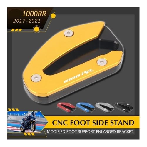Extension béquille latérale CBR1000RR 2017-2021 plaque support noir titane - 2