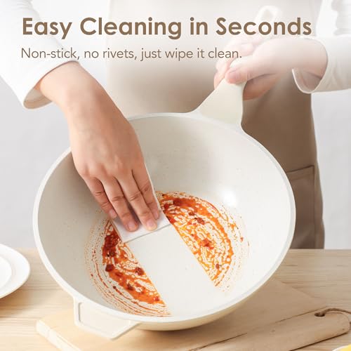 SENSARTE Nonstick Ceramic Wok Pan