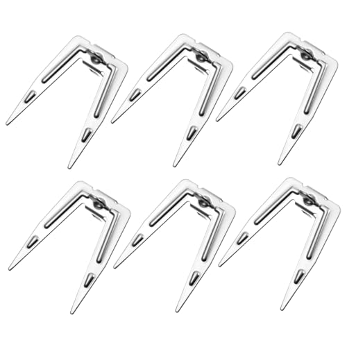 AKOOSY 6 set Forchette in Inossidabile per Arrosto Rotante Accessori per Spiedo e Friggitrice ad Aria Forchettone per Carne e Strumento per Barbecue e Camping