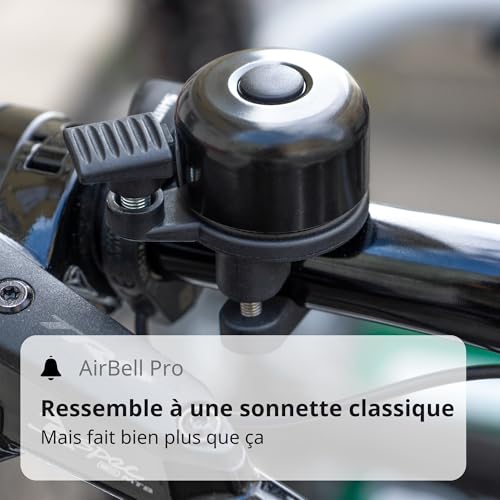 Sonnette vélo tracker compatible Apple Localiser - AirBell Pro noire - 6