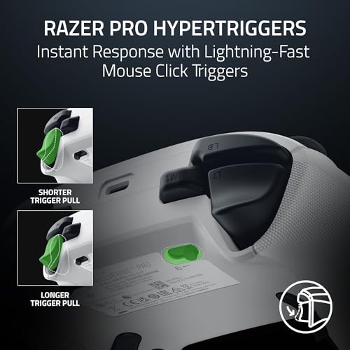 Razer Wolverine V3 Pro Wireless Gaming Controller: Licensed for Xbox Series X|S, Xbox One, Windows PC - 6 Remappable Buttons - Fast Triggers - Customizable Thumbsticks - Wired Tournament Mode - White by Razer - Used condition - Image 7