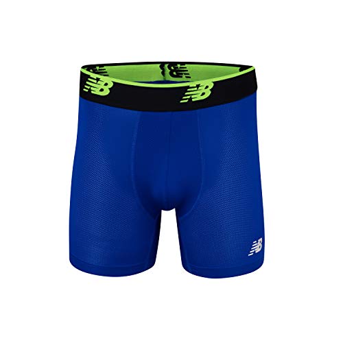 New Balance Men's Mesh 5" No Fly Boxer Brief, Athletic Compression Underwear (3-Pack) #TOP20