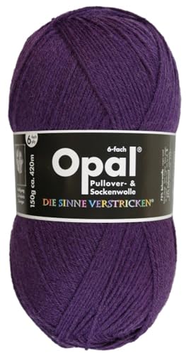 150 gr. Opal Uni Farbe 7902 violett, 6-fach, Brandneu, Sockenwolle, Strumpfwolle