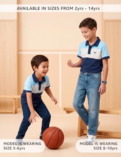Image of Amazon Brand - Symbol Boy's Color Block Regular Fit Polo Shirt