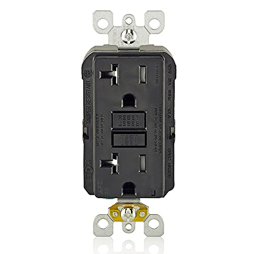 Image of Leviton AFCI Outlet, 20 Amp, Self Test, Tamper-Resistant with LED Indicator Light, Protection from Electrical Fires, AFTR2-E, Black