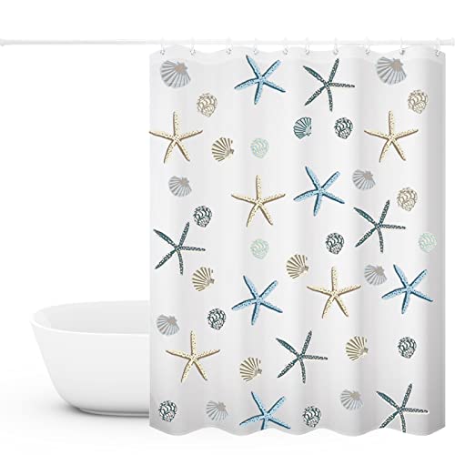 Heiqlay Cortina de Baño a Prueba de Moho Cortina de Ducha Cortina de Baño de Tela de Poliéster Impermeable Lavable con 12 Ganchos, Elegante y Linda Cortina de Ducha Boho Estampada, 180X200 cm Cover