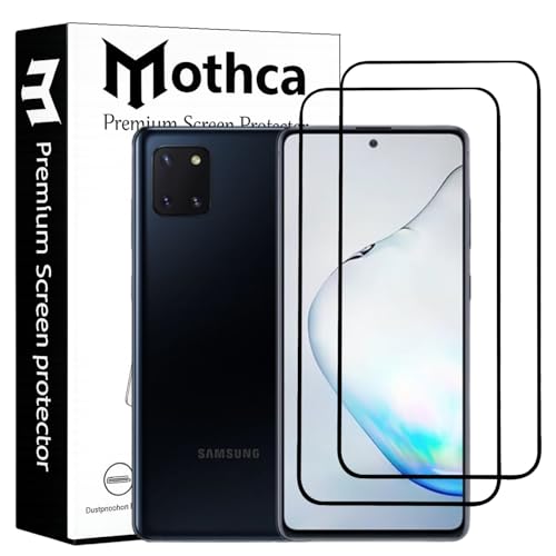 Image of Mothca Military-Grade Tempered Glass for Samsung Galaxy M51 / A71 / M62 / F62 / Note 10 Lite / A81 / A91 with Edge to Edge Coverage - Case Friendly & Bubble-Free Installation Kit (Pack of 2)