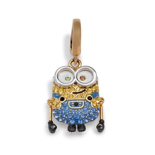 Swarovski Minions Bob Charm, Pavé, Multicolored, Gold-Tone Plated