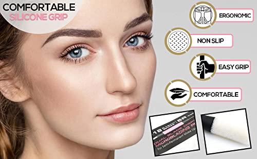 Mellie Microblading 2IN1DUAL Ack Of 10 Mellie Microblading Disposable Pen 2 In 1 - Sterilized Blade & Shade - Comfortable Silicone Grip With Pigment Sponge Microblade Best Eyebrow Supplies Kit thumb #7