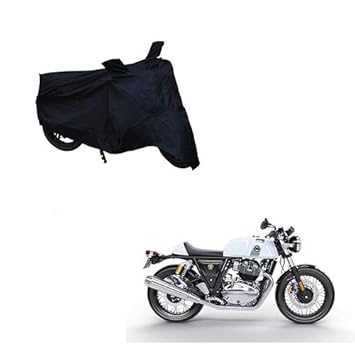 SR Black Bike Cover for Royal Enfield Continental GT Water Resistance with Strong Striched Fully Elastic Ultra Surface Body Protection ,2014