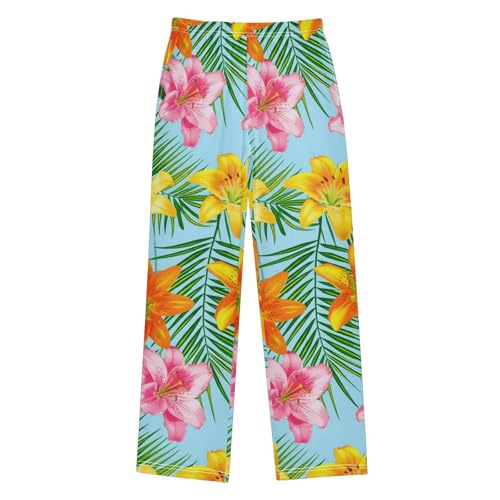 J JOYSAY Palm Fronds Pajamas Pants Soft Long Pajama Bottoms Lounge Sleep Pants Size S-XL