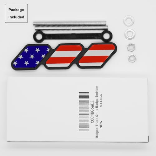 Image of Boigoo USA Flag Style Car's Grille Emblem Badge Sticker