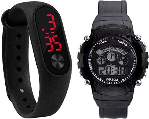 sba prime Kids 7 Light & Led Watch for Boys & Girls Pack 2 (Black) (B082P53NNG) Amazon Price History, Amazon Price Tracker