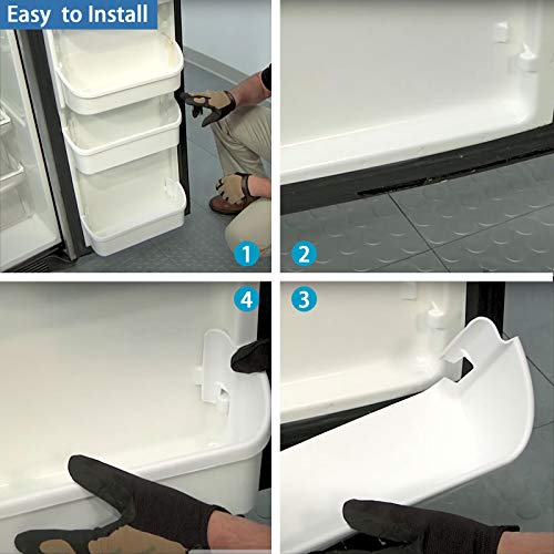 Techecook 240323001 Refrigerator Door Bin Shelf (2 Pack) Compatible with frigidaire ken-more crosley Refrigerator Replace AP2115741 240323007 PS429724 890954