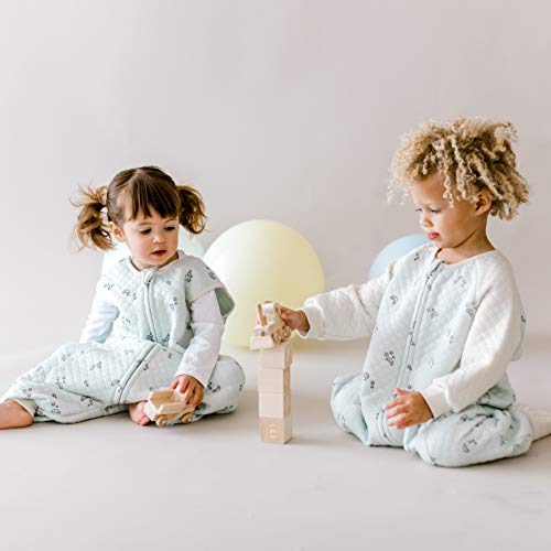 Tealbee Dreamsuit: Toddler Sleep Sack With Feet 2T 3T - 0.8 Tog Lightweight Baby Wearable Blanket For Walkers - Bamboo, Organic Cotton Sleeping Bag - Croissant #TOP7