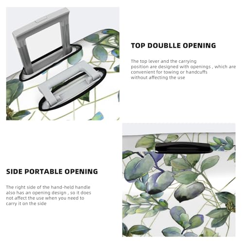 Housse de valise lavable et extensible avec motif eucalyptus vert taille S - 5