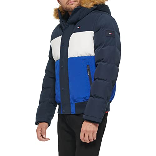 Image of Tommy Hilfiger Men's Arctic Cloth Quilted Snorkel Bomber Jacket (Standard and Big & Tall)