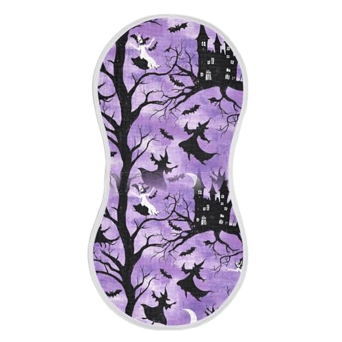 Muslin Burp Cloth for Baby 2PCS Halloween Witch Super Absorbent Burping Cloths, Bibs for Newborn Boys Girls2