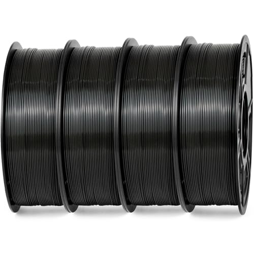 Image of iSANMATE ASA 3D Printer Filament Bundle 4KG (8.8lbs), UV & Weather Resistant 3D Printer Filament Perfect for Outdoor Functional Parts, Black(4-Pack)