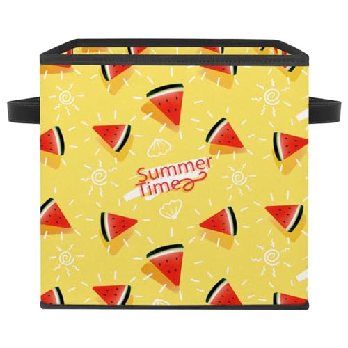 Boîte de rangement pliable cube tissu pastèque jouet et vêtements - 2