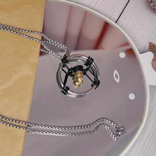 Cyber Bullet Necklace Cosplay Metal Retro Punk Pendant Choker Jewelry Costume Accessories Game Merch Gifts4