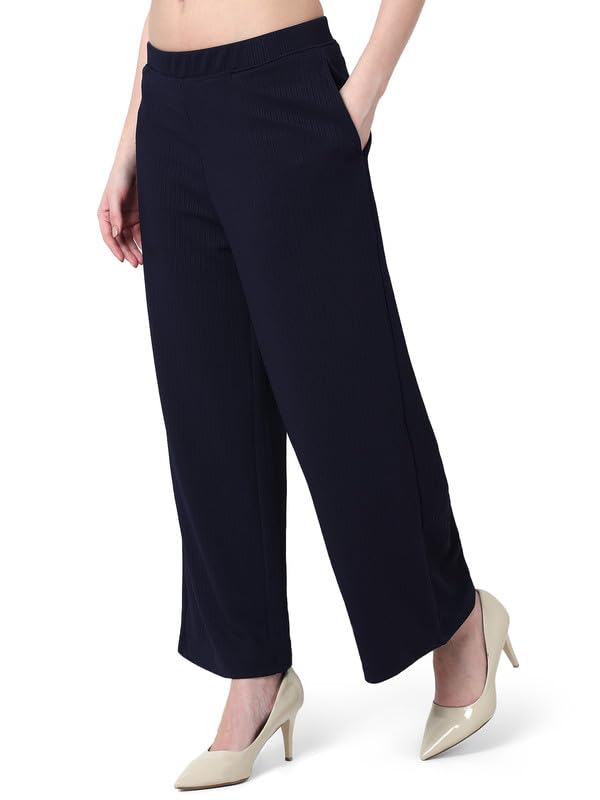 Image of Smarty Pants Women's Cotton Rib Pleated Trouser.