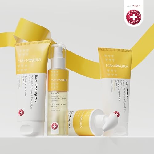 Mamaaura Baby Moisturizing Cream, Yenidoğan ve Hassas Ciltler İçin Nemlendirici ve Bariyer Destekleyici Bebek Kremi, 200 ml - Görsel 6