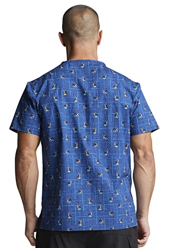 Image of Dickies EDS Signature Scrubs for Women and Scrubs for Men, Unisex One Pocket V-Neck Top in Soft Brushed Poplin 83706