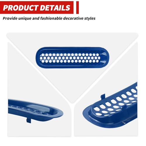 Image of For JK JKU Front Grille Inserts Blue Grill Mesh Clip-on Trim Covers fit for Jeep Wrangler JK & JKU 2007-2017 Exterior Accessories