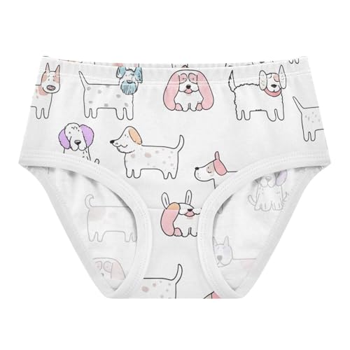 Cartoon Toddler Girls Underwear 2t Cotton Girl Panties Cute Cute Cartoon Dogs White Briefs Underpants